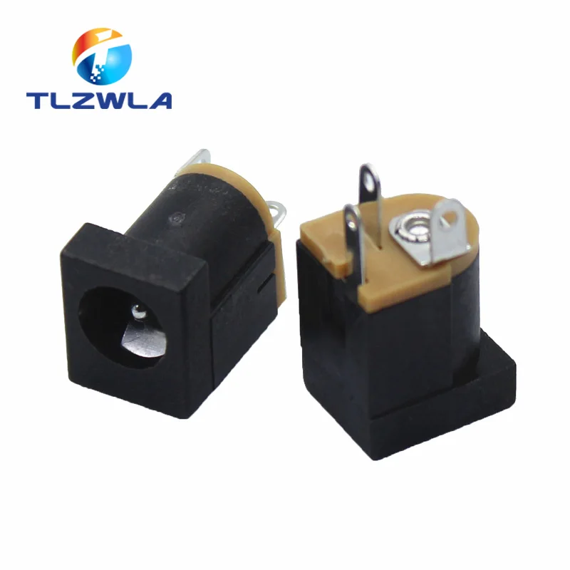 

10 шт., вертикальные розетки DC 5, 5 х2, 1 мм