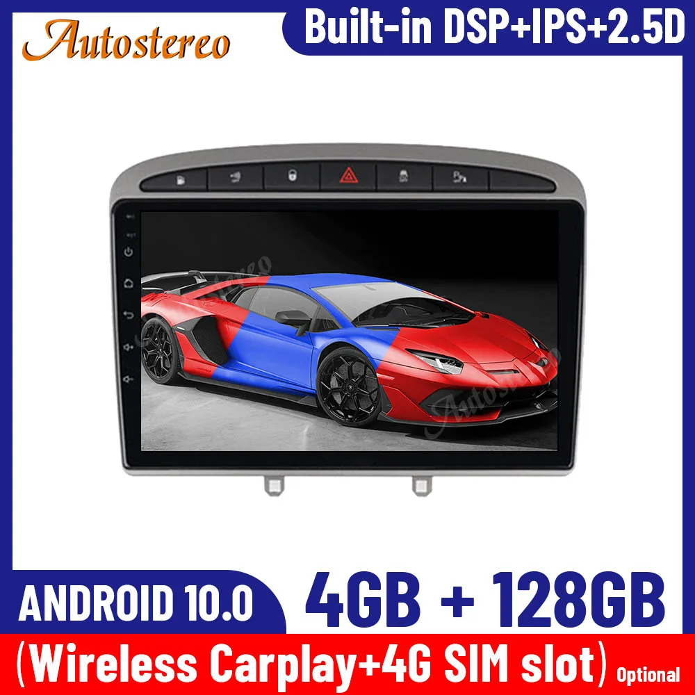 

Android 10 128G For Peugeot 308 308SW 408 2012-2016 Car GPS Navigation Multimedia Player Auto Radio Stereo Headunit IPS Carplay
