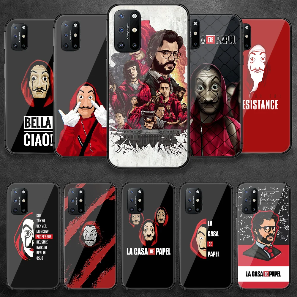 

La Casa De Papel Tempered Glass Phone Case Cover For Oneplus Oppo Realme A53 Find X 2 3 5 6 7 8 9 T Pro Nord Gt Neo Painting