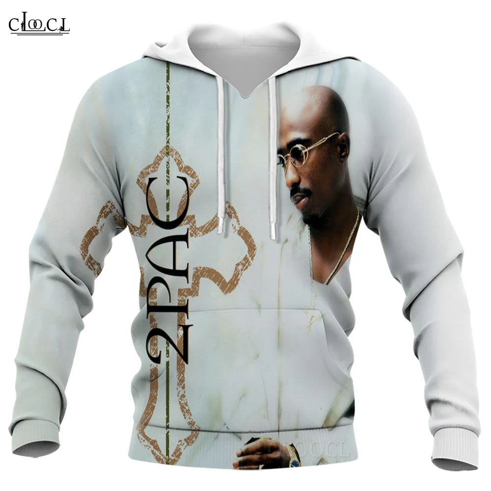 

Толстовка CLOOCL Rapper Tupac Amaru Shakur 2pac мужская с 3D-принтом, Свитшот унисекс с длинным рукавом, уличная одежда в стиле хип-хоп, пуловер, Топ