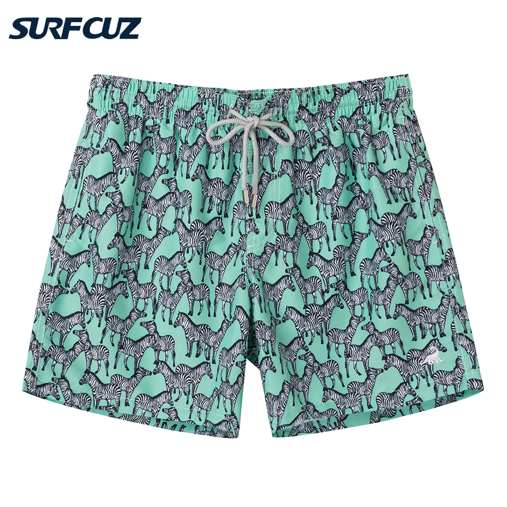 

SURFCUZ мужские пляжные шорты с сетчатой подкладкой купальный костюм для серфинга шорты с карманами летние спортивные шорты для купания пляжн...