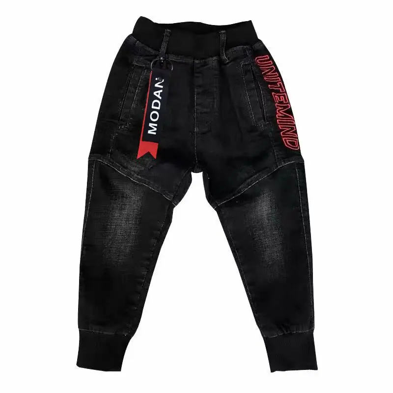 Джинсы EACHIN для мальчиков на весну и осень модные вареные джинсы От 3 до 12 лет