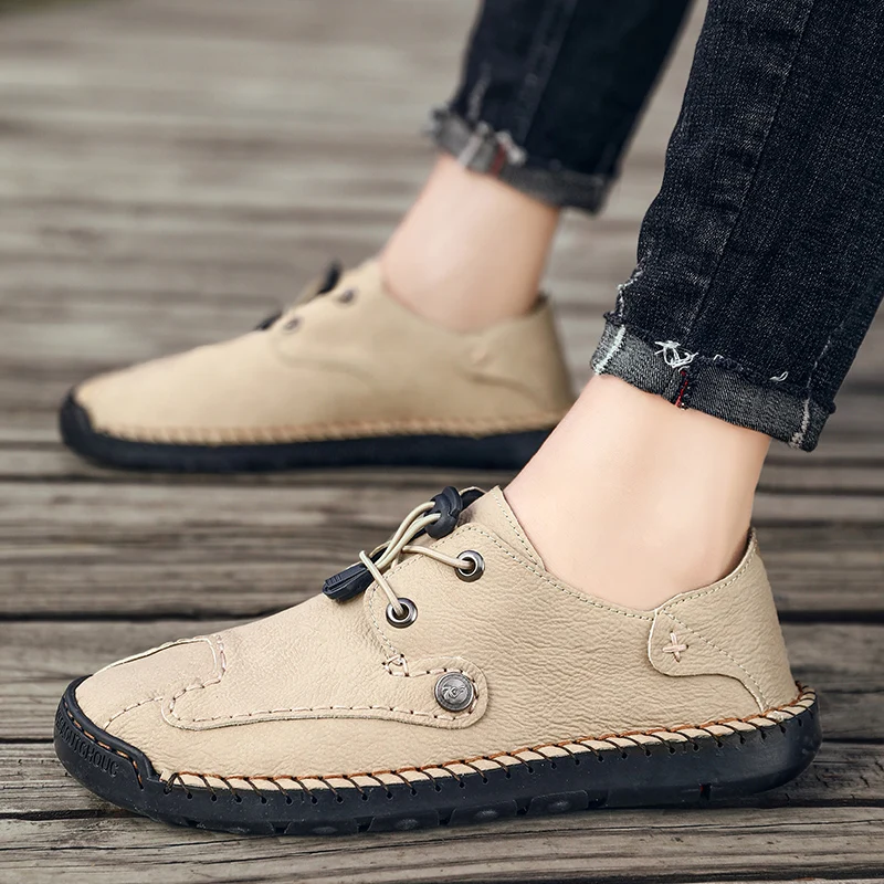 

Men Casual Flat Shoes Casual Shoes Men Leather Man Shoe Fashion Sneakers Black Mens Boots Male Men's Sneaker For Causal