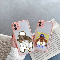 dababy suge rapper boy phone case for iphone 12 11 mini pro xr xs max 7 8 plus x matte transparent pink back cover
