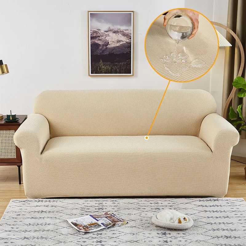 Funda de sof&aacute; impermeable, cubierta de grano de arroz, todo incluido, granos de ma&iacute;z grueso, toalla de sof&aacute;, coj&iacute;n de sof&aacute; impermeable-3