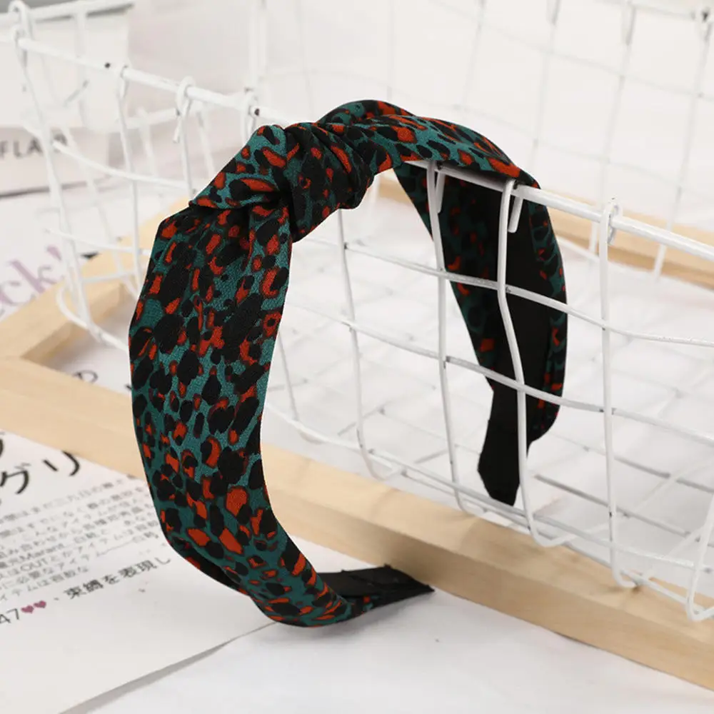

Woman Leopard Print Headbands Sexy Twist Knot Hairband Girls Hair Accessories Vintage Hair Hoop Boutique Ladies Headwear