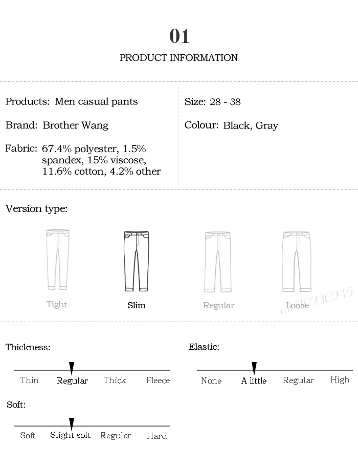 Для Мужчин's Повседневное штаны в клетку для бизнес на каждый день Slim Fit темно-серый классический Стиль лосины мужской брендовая одежда