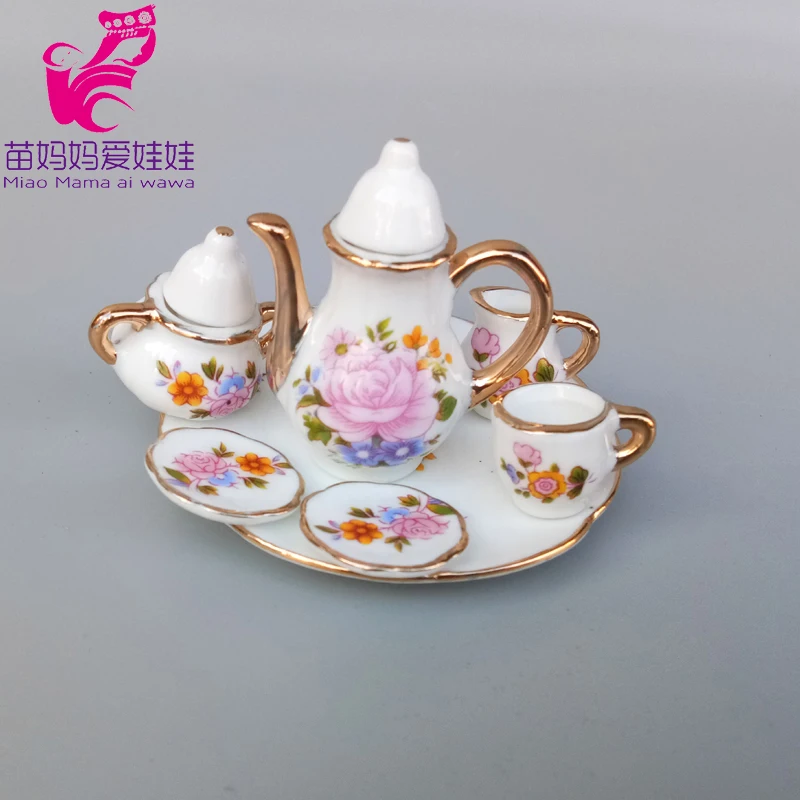 Кукольный домик DIY аксессуары для украшения чайные горшки и чашки 1/6 BJD Ob11 Blythe