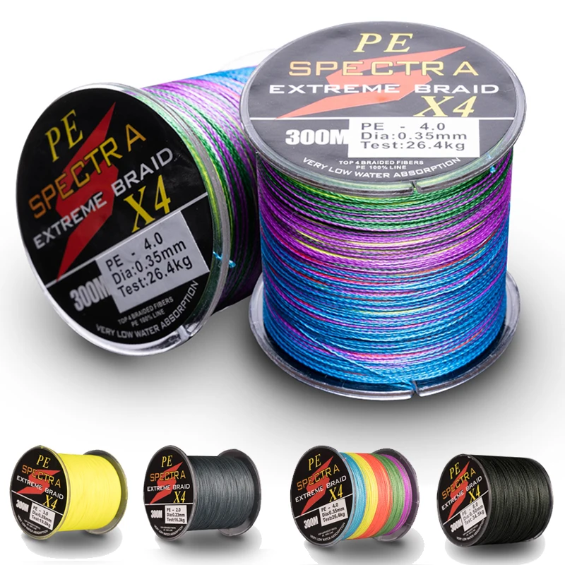 

LINNWL 4 Strand 100M 300M PE Braided Fishing Line Multifilament Fishing Weave Super Strong Japan Multicolor Carp Fishing Wire