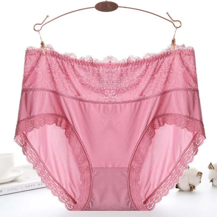 

65-150kg Women Extra Large Plus Size Panties Lace Sexy Underwear Women High Waist Ultrathin Breathable Underpants Cotton Viscose