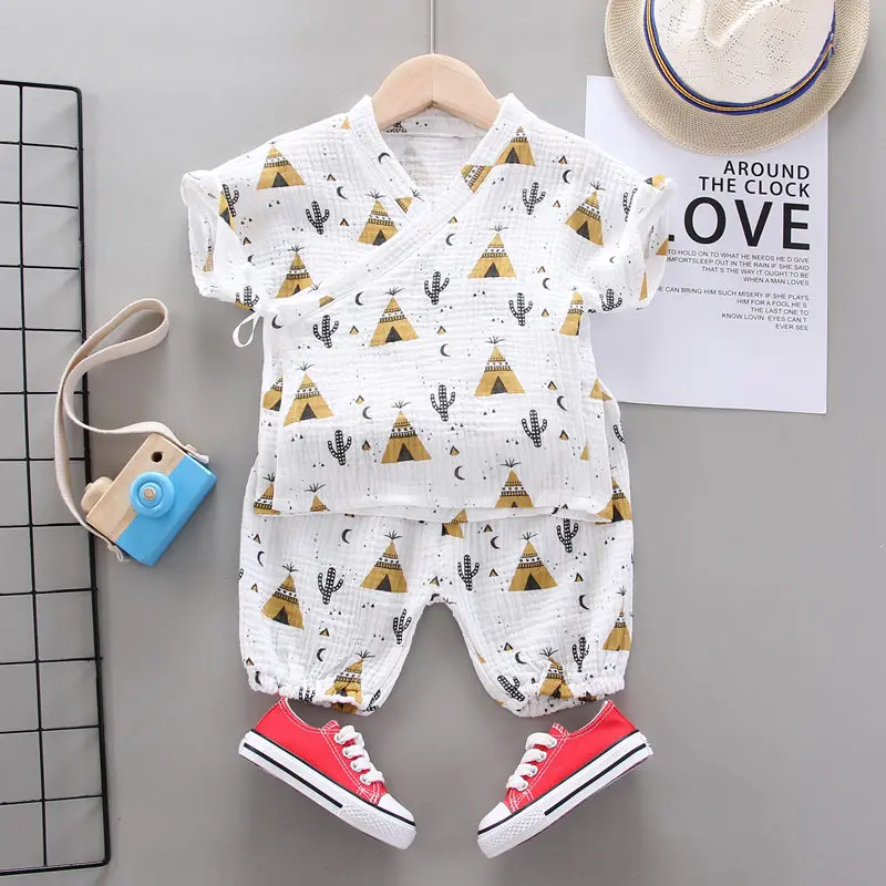 

Children Cotton Clothes Summer Baby Boys full Print O-Neck BELT T Shirts Shorts 2Pcs/sets Infant Kids Fashion Toddler Tracksuits
