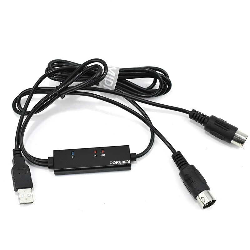 DOREMiDi миди USB зарядный кабель конвертер со световым индикатором FTP Proceesing чип MTU-10 OTG