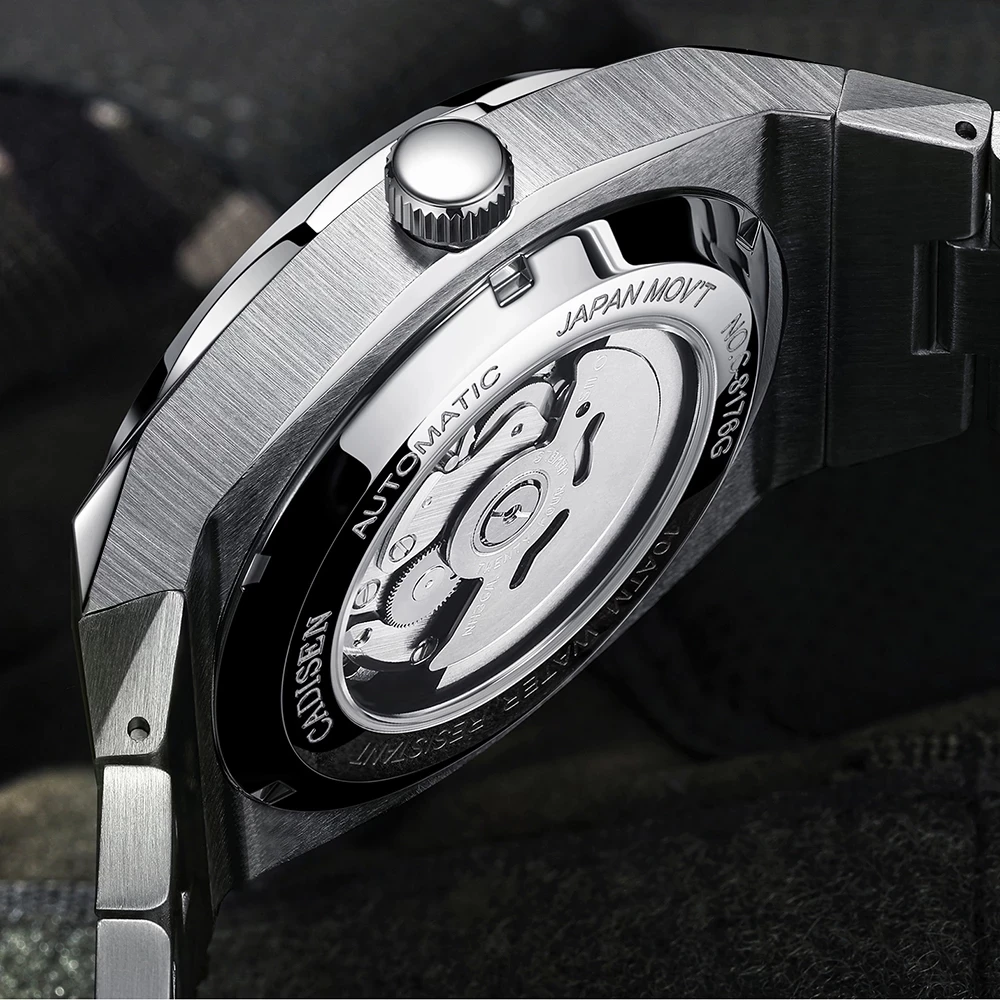

42MM CADISEN OAK Men's Watches brand luxury men mechanical watch automatic watch men Business 100M waterproof Clock man NH35A