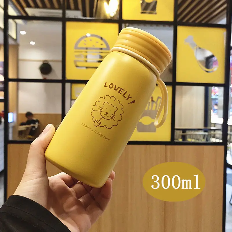 

Stainless steel heat preservation cup net red high value female student Korean lovely Creative Cup portable small water cup