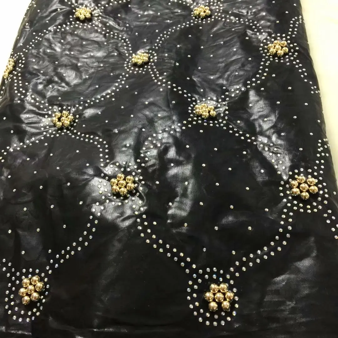 2021 Африканский базин богаче Getzner 5 ярдов камни бусины Гвинея раковина ткань для