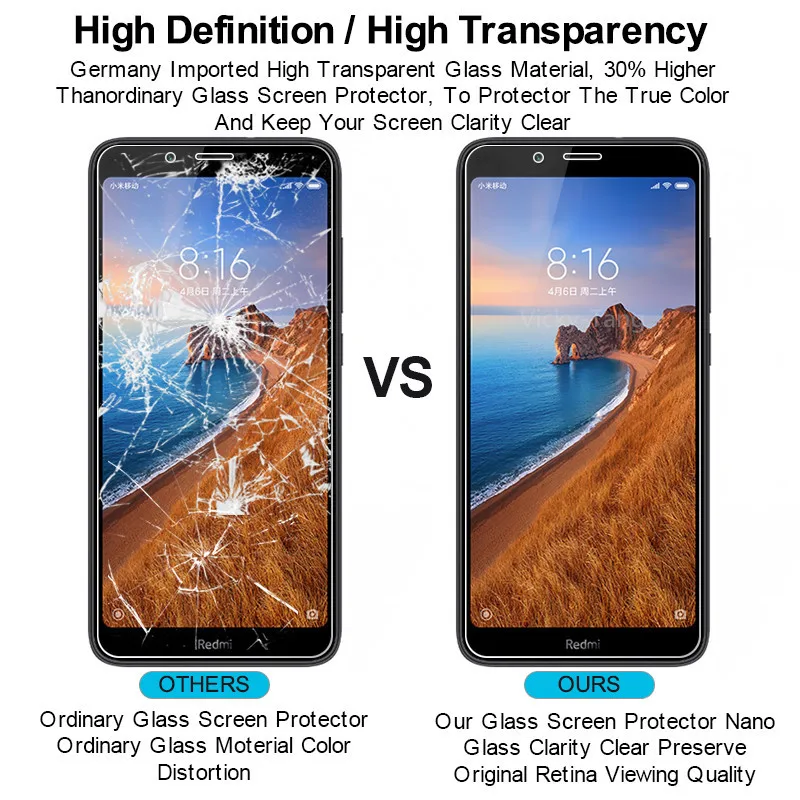 Закаленное стекло для Redmi Go Xiaomi Note 7 6 K20 Pro 7a 9t закаленное 9h прозрачная пленка |