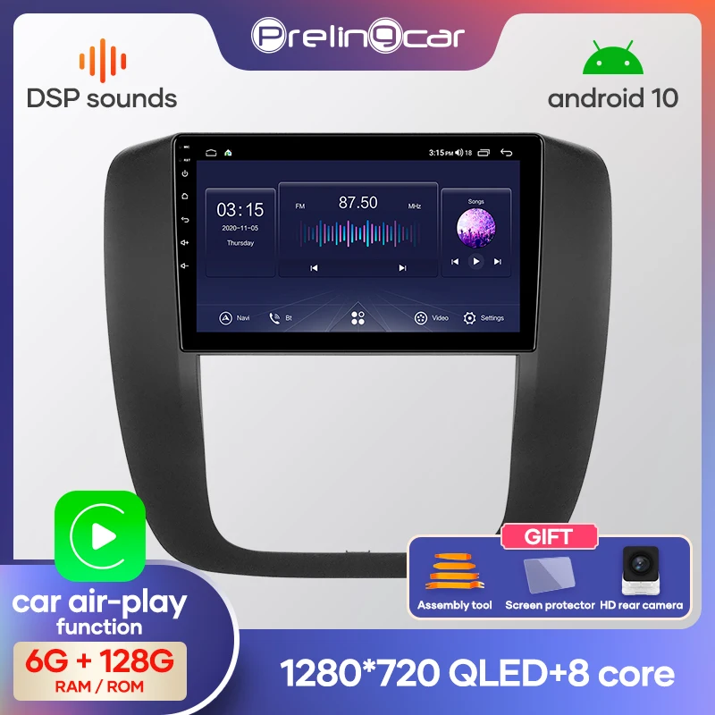Автомагнитола Prelingcar 2 din Android 10 0 мультимедийный проигрыватель GPS навигация для