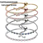 Женский Телескопический браслет из серебра 100% пробы