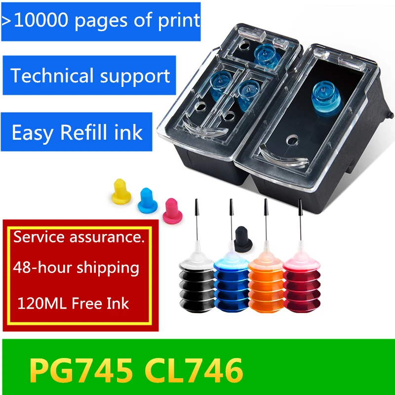 GraceMate PG-745 CL-746 многоразовый картридж совместимый для Canon MG2470 2570 IP2870 PG745 CL746 струйный принтер