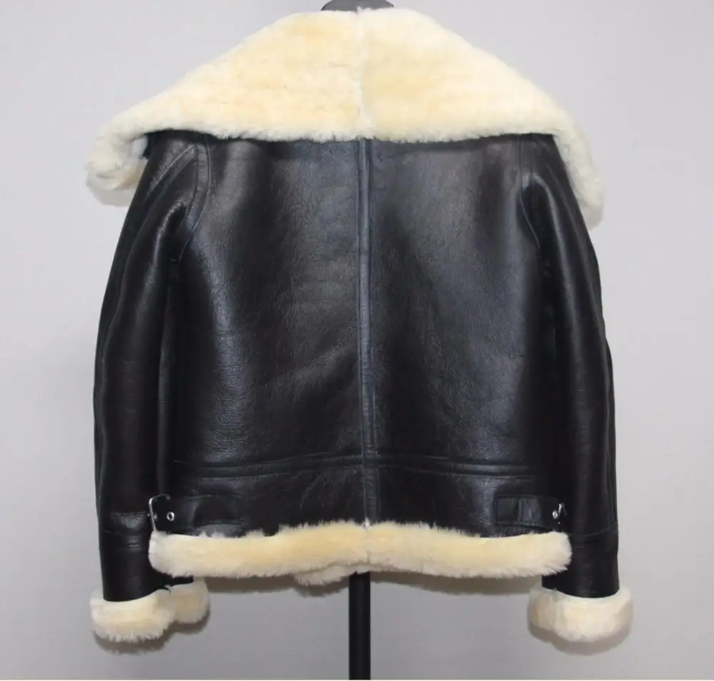 Новинка роскошное Женское пальто из натуральной овчины Кашемировое зимнее