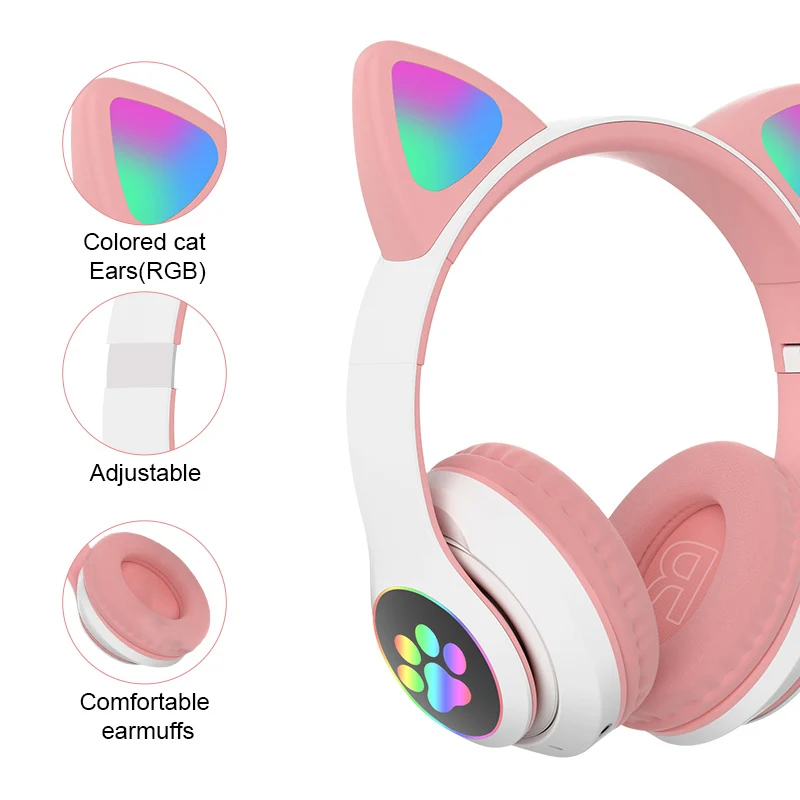 

Bluetooth-наушники «кошачьи уши» с микрофоном
