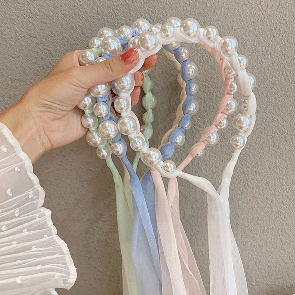 Новый Кружевной Галстук бабочка с вышивкой и жемчугом повязка на голову