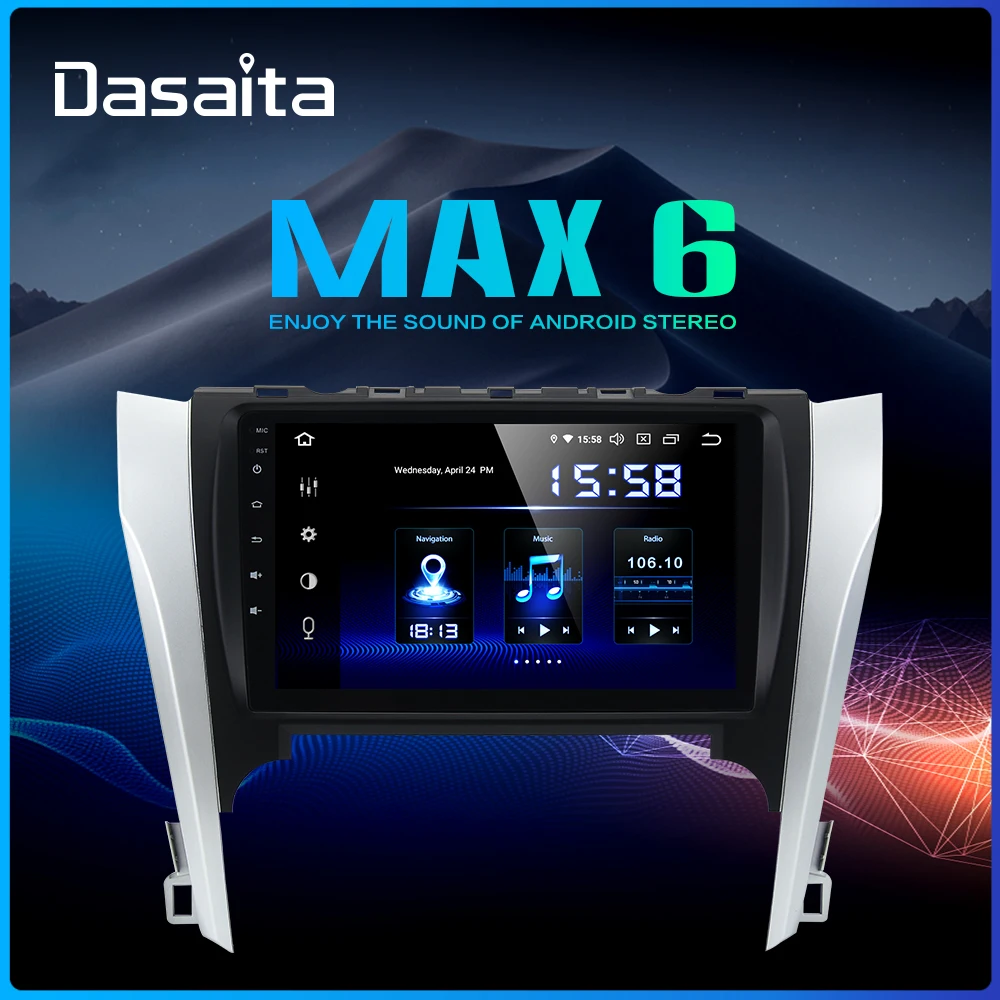 Dasaita 2 Din Авторадио автомобиля Android 9,0 для Toyota Camry gps 2012 2013 стерео Мультимедиа Навигация " Дисплей HDMI