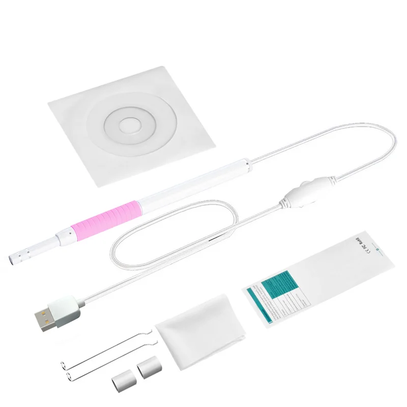 pink Многофункциональный USB инструмент для чистки ушей HD визуальная ложка для ушей с мини-камерой ручка для ушей уход за ушами для очистки ушей эндоскоп - Цвет: pink