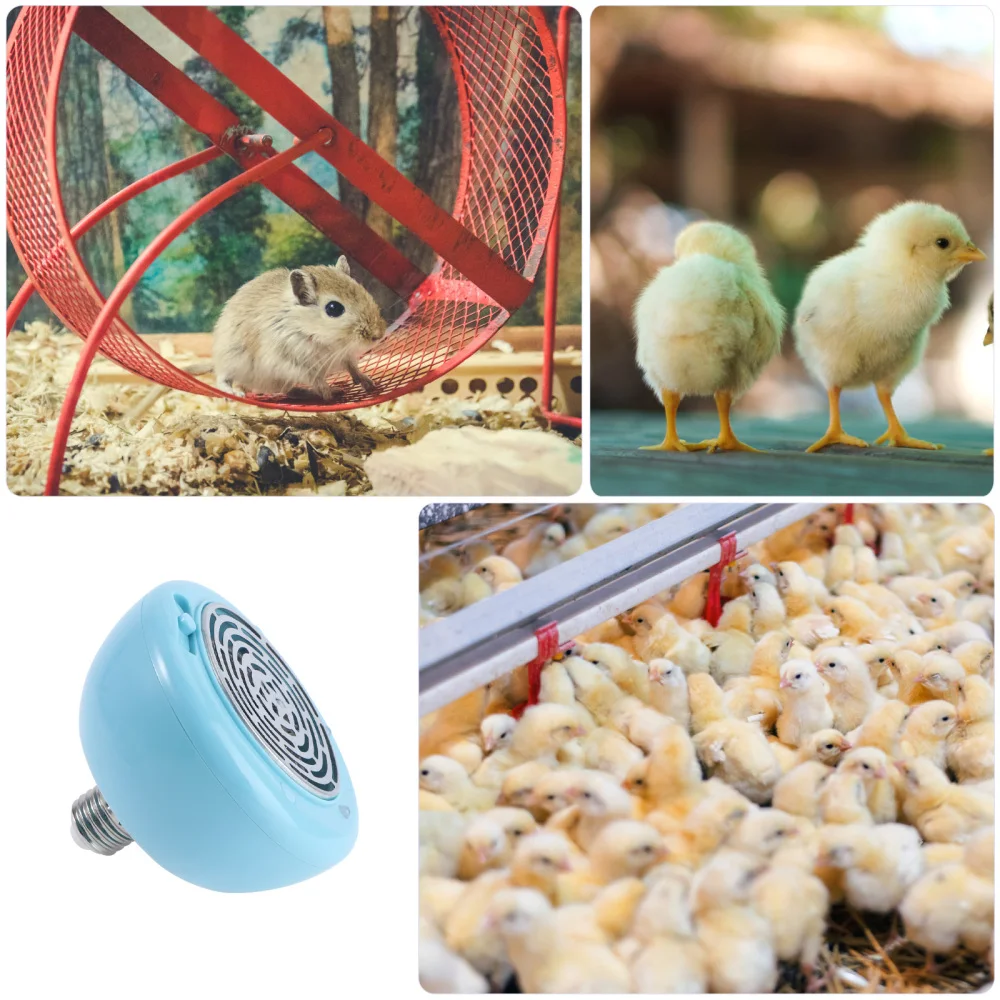 

1Pc Temperature Adjustable Heating Light Animal Breeding Heater Fan Light Blue