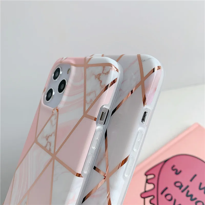 

Plating Glitter Marble Phone Case For iphone 12 Mini XS 11 Pro Max XR X 7 8 Plus SE 2020 Shell Silicone Soft TPU Back Cover