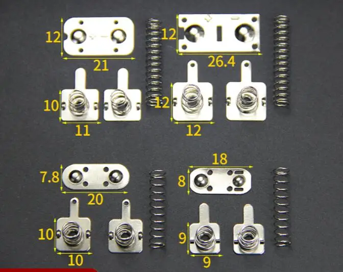 

100sets Spring piece contact piece No. 5 and No.7 battery sheet battery shrapnel contact piece