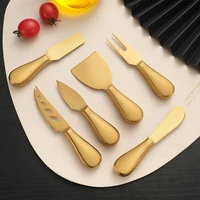 creative stainless steel cheese knife home baked cake cream knife multi purpose jam cheese knife six piece set