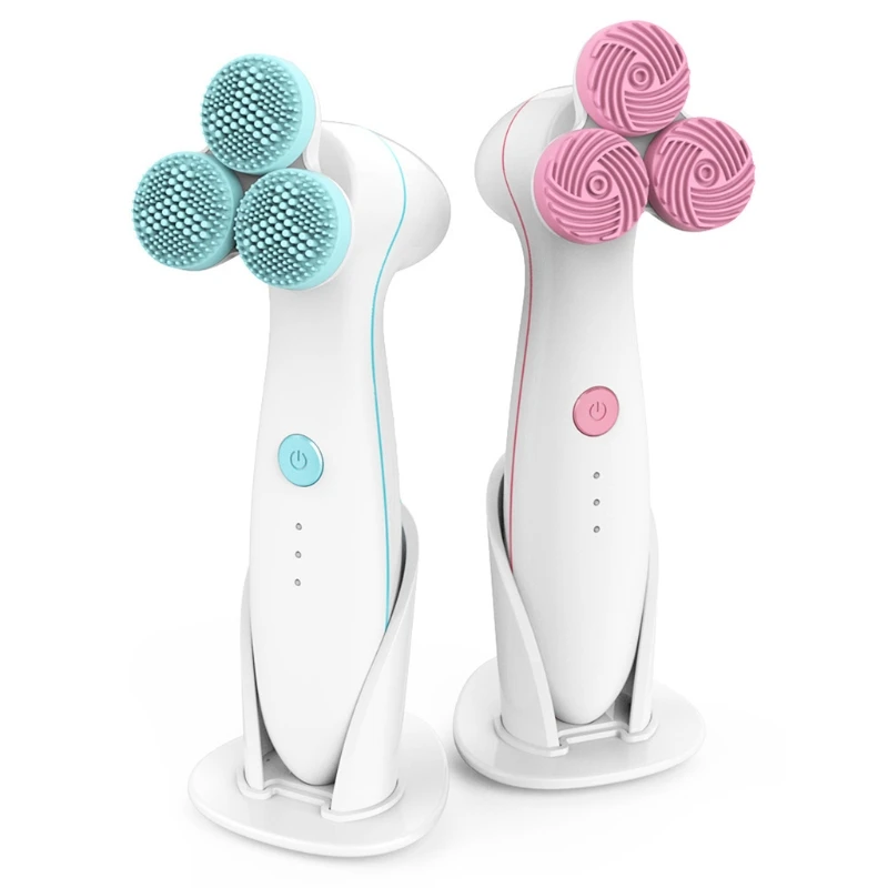 

Electric Waterproof 3-head Facial Cleansing Device Firming Essence Pore Cleaner Vibration Massage Handhold Beauty Face