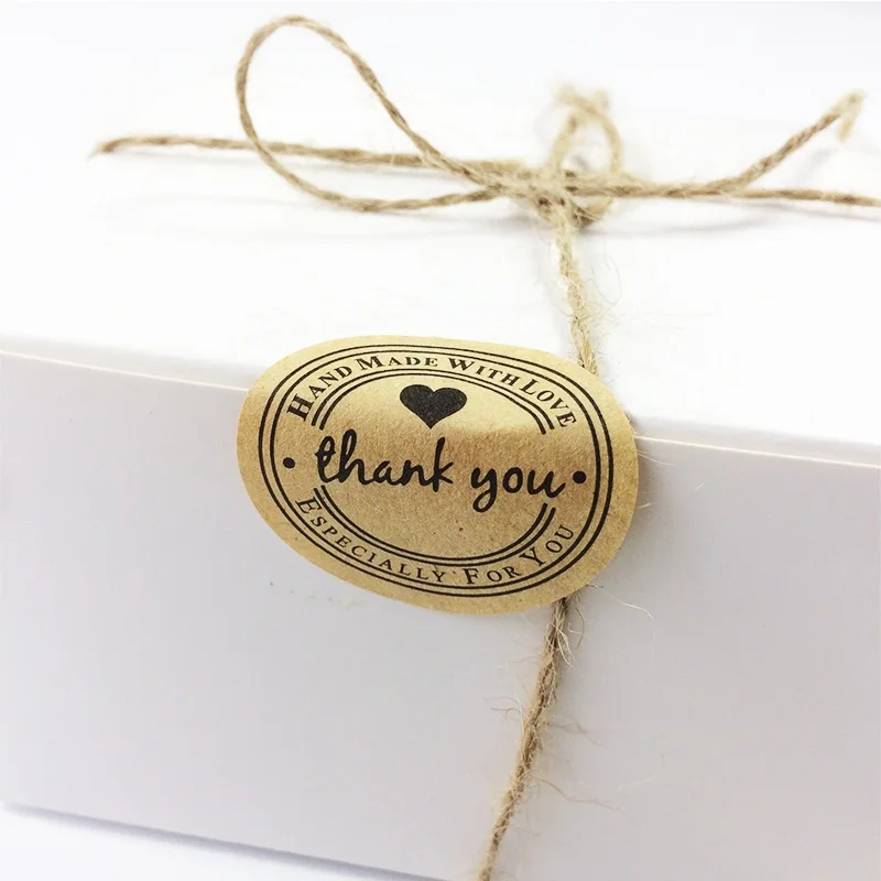 100 шт. круглые самоклеящиеся ярлыки из крафт-бумаги | Канцтовары для офиса и дома