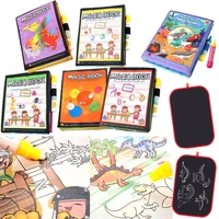 portable soft drawing magic pen board diy blackboard painting book toy with pen water book