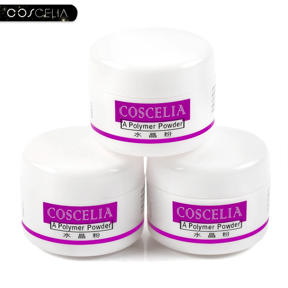 Акриловый порошок COSCELIA 1 шт. 3D лак для ногтей блестящий дизайн прозрачный розовый