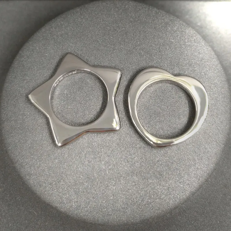 

s925 sterling silver ring new product silver love ring female fashion star ring personality classic jewelr