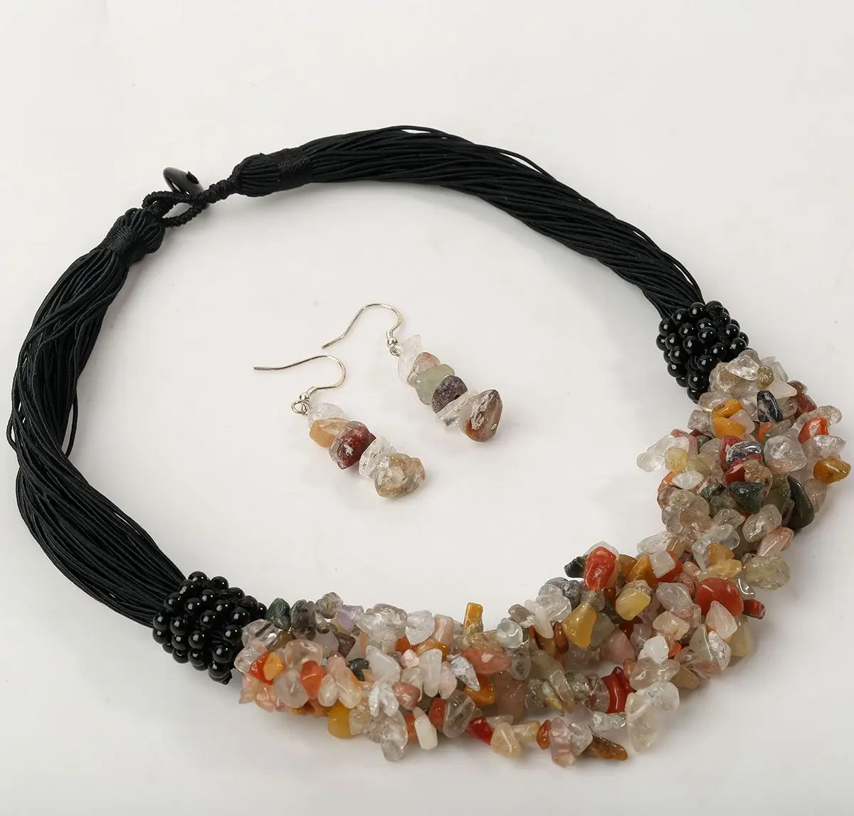 YACQ кварцевые очаровательные ожерелья-чокер с воротником 7 слоев стерлингового