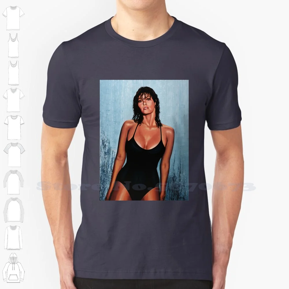 

Raquel Welch Painting Custom Funny Hot Sale Tshirt Raquel Welch Paul Meijering The Three Musketeers One Million Years B C