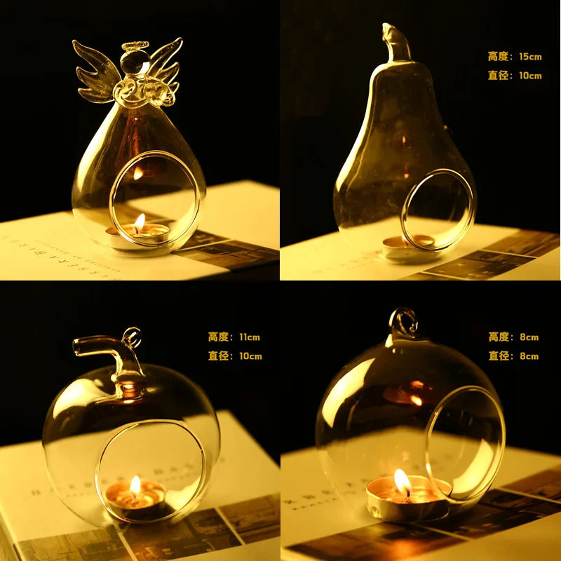

Home Decoration Accessories Candlesticks for Candles European Heat-resistant Glass Candle Holder Wedding Decoration Crystals