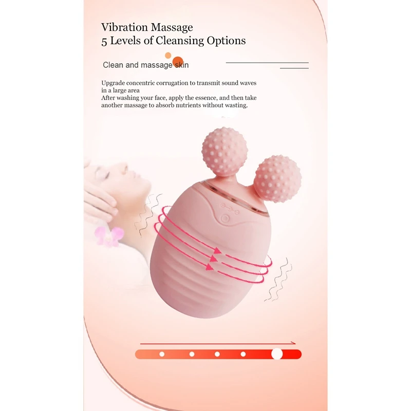 

Mini Electric Face Washing Massager Brush USB Charging Pore Cleaning Skin Massager Silicone Facial Cleansing Brush