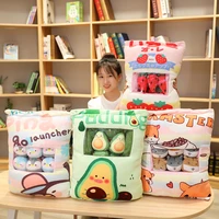 a plushie bag pudding toys totoro dinosaur plush toys stuffed soft cute animals pillow dolls for children kids fashion gifts