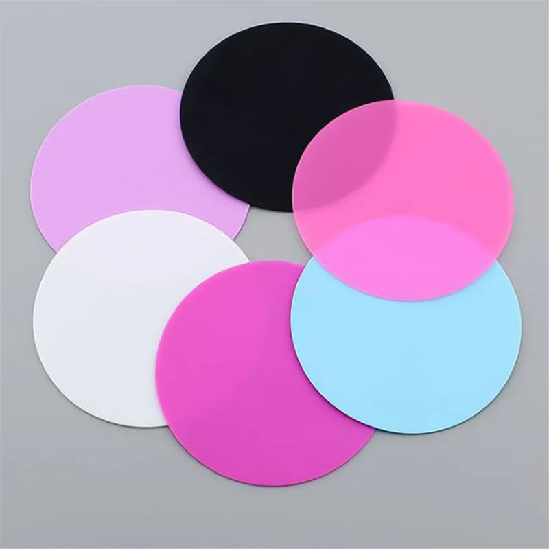

9.5CM Diam Silicone Paint Palette Mat Butterfly Plum Blossom Foldable Washable Nail Art Stamping Pad Nail Art Tool