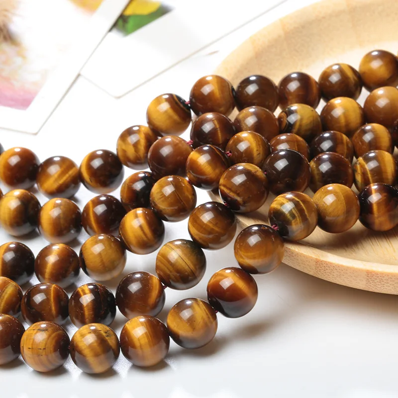 

Бусины из натурального камня, Желтые тигровый глаз для изготовления ювелирных изделий «сделай сам», 15,5 дюйма, размер на выбор: 4, 6, 8, 10, 12, 14 мм