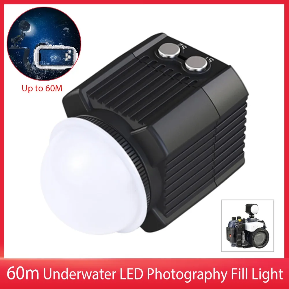 

Подводный светодиодный светильник Puluz 60 м для фотосъемки и дайвинга для GoPro HERO9 Black / HERO8 Black / HERO7 /6 /5 /5 Session
