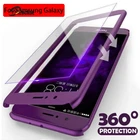 Роскошный чехол 360 для Samsung S20 S21 Plus Ultra S9 S8 S10 S7 S20FE Plus Note 20 10 9 8 A71 A70 A50 A51A32 A52 A72, Жесткий Чехол из поликарбоната