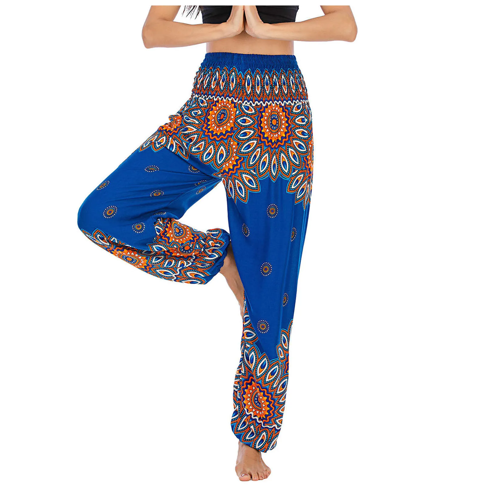

Women Seamless Yoga Pants High Waist Boho Lounge Beach Print Yoga Pants Running Athletic Leggings Fitness Quick-drying sport New