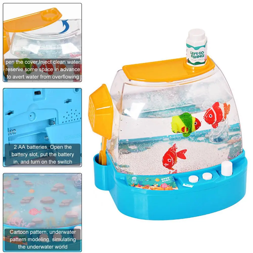Simulation Electric Fishs Tank Toys Set Interesting Kids Aquarium Fishing Play Interactive Game Children Birthday Gift | Игрушки и хобби