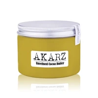 akarz brand unrefined cocoa butter high quality origin ivory coast yellow solid skin face care cosmetic raw materials base oil