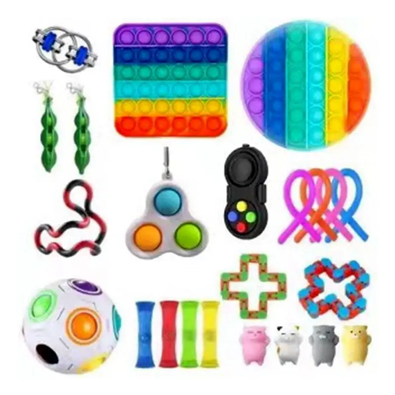 Anti Stress Pop it Box Strings Marble Fidget Toys Set Relief Gift Adults Children Poppit Antis-tress Popit Relief Figet Toy Pack enlarge